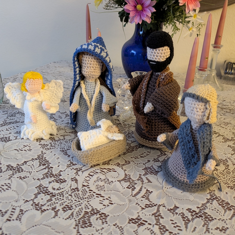 Handmade Crochet Nativity Set